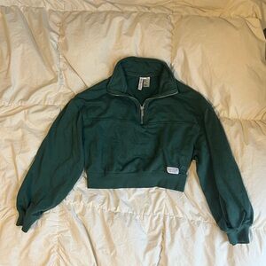 Women's Half Zip Cropped Sweater XS
